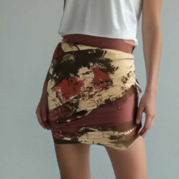 ❤️ H&M Abstract Print Women's Skirt 4 - Picture 1 of 10